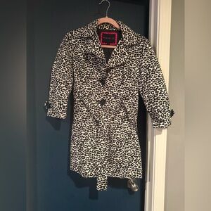 Forever 21 Black and White Leopard Utility Jacket
